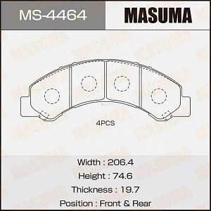 Колодка тормозная  MASUMA FR/RR HINO300/NPR66.71.75